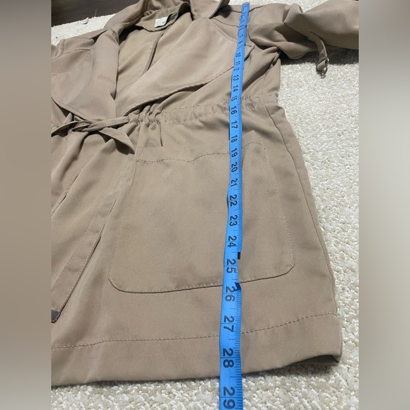 Stradivarius Olive Trench Coat Size S - Picture 14 of 16